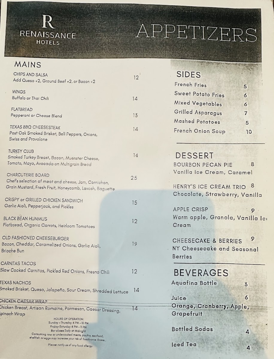 Dover's Grille Photo Menu 1