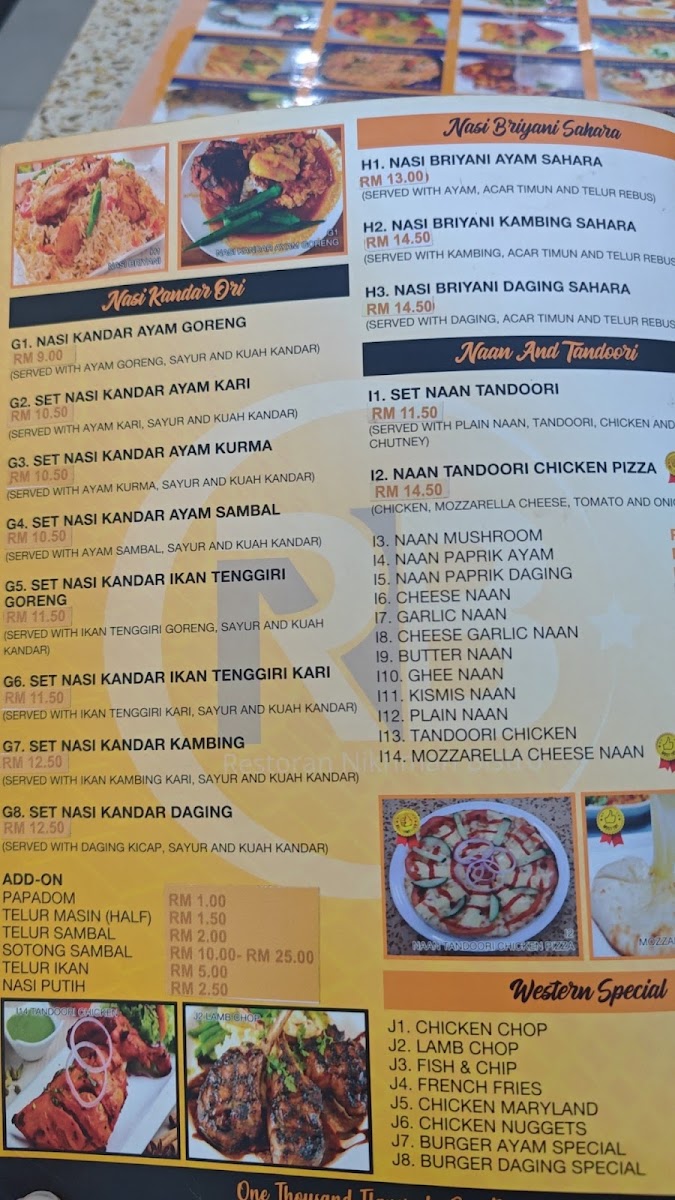 Restoran Nikhman Bistro Photo Menu 3