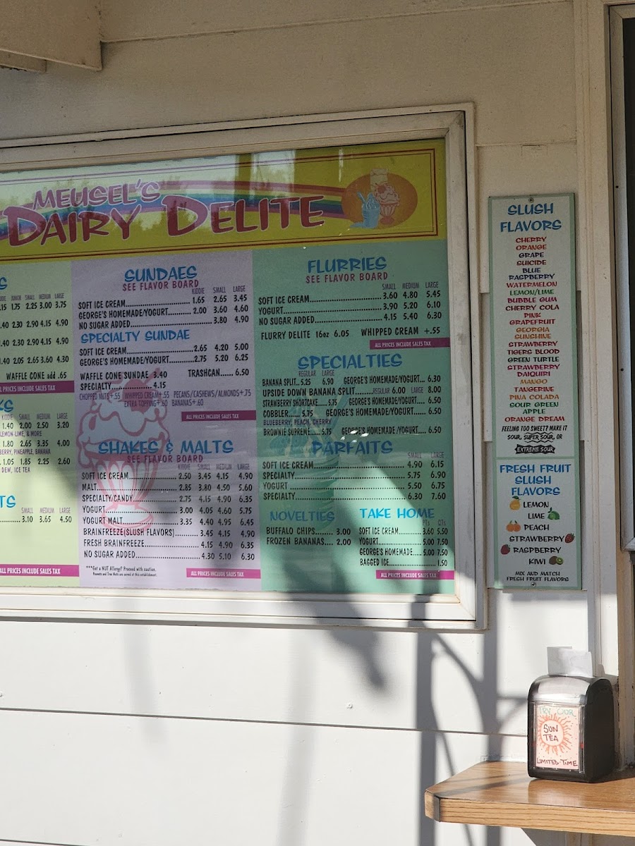 Meusel's Dairy Delite Photo Menu 4