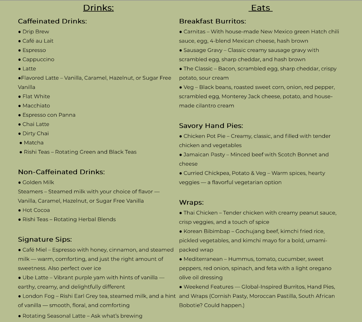 Café Lupine Photo Menu 2