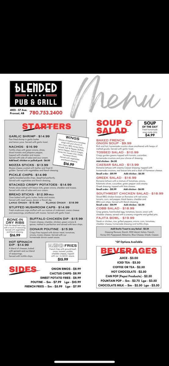 Blended Pub & Grill Photo Menu 2