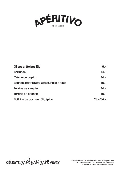 Céleste - Café, Bar, Cave Photo Menu 9
