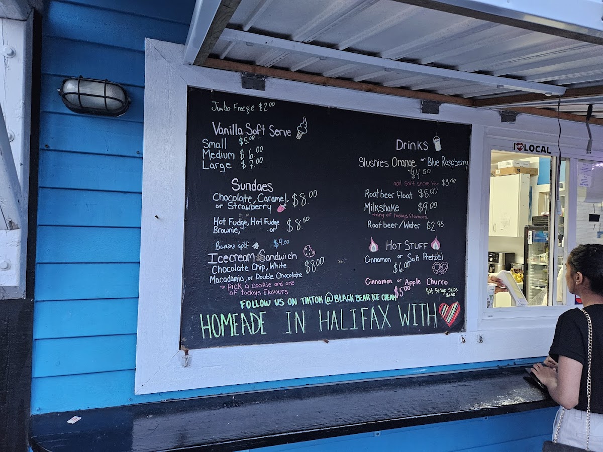 Black Bear Ice Cream Photo Menu 2