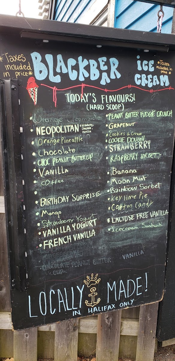 Black Bear Ice Cream Photo Menu 4
