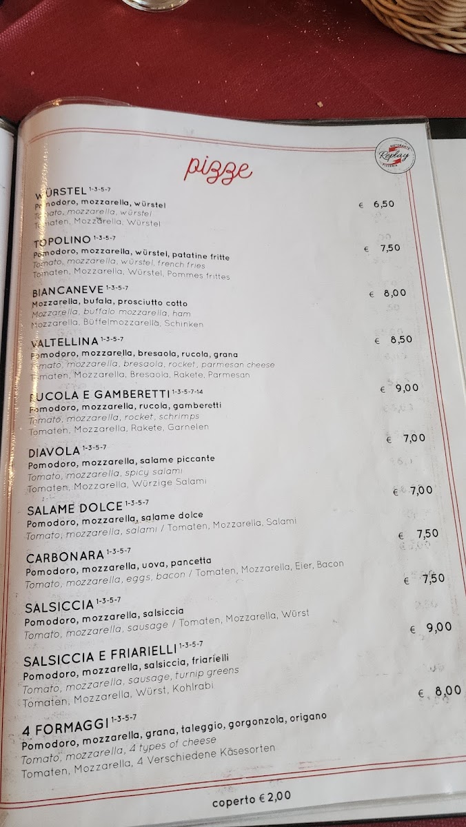 Replay Ristorante Pizzeria Photo Menu 1