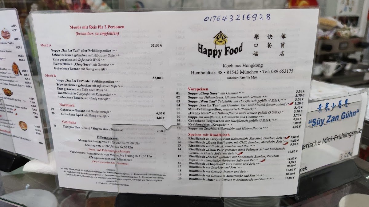 Happy Food Photo Menu 3