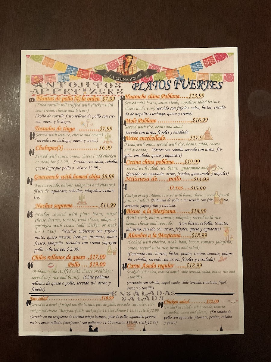 La China Poblana Mexican Food Photo Menu 3