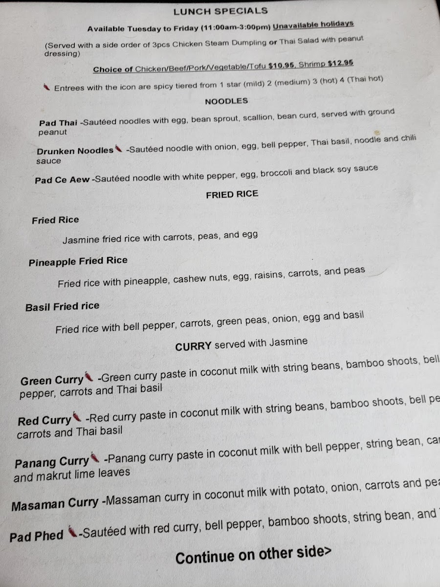 Swadee Thai house Photo Menu 3