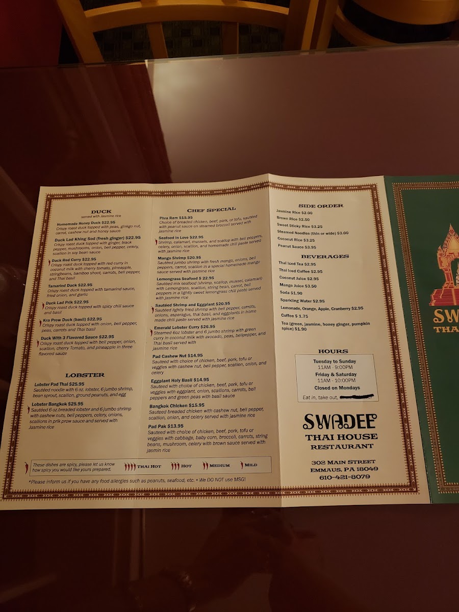 Swadee Thai house Photo Menu 9