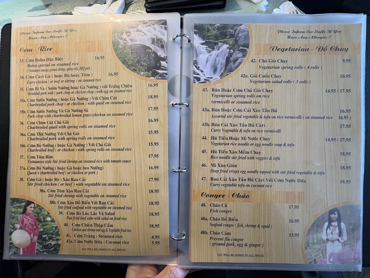 Bolsa Restaurant Photo Menu 1