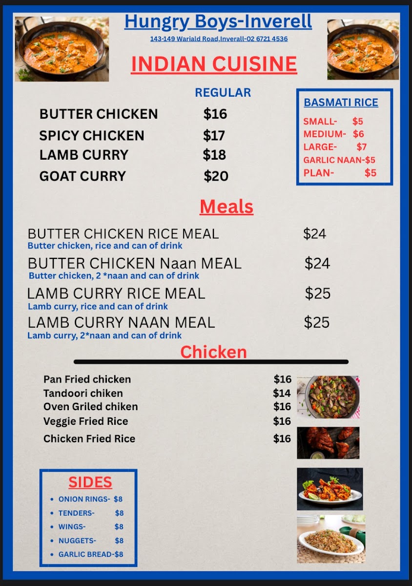 Hungry Boys Inverell Photo Menu 3