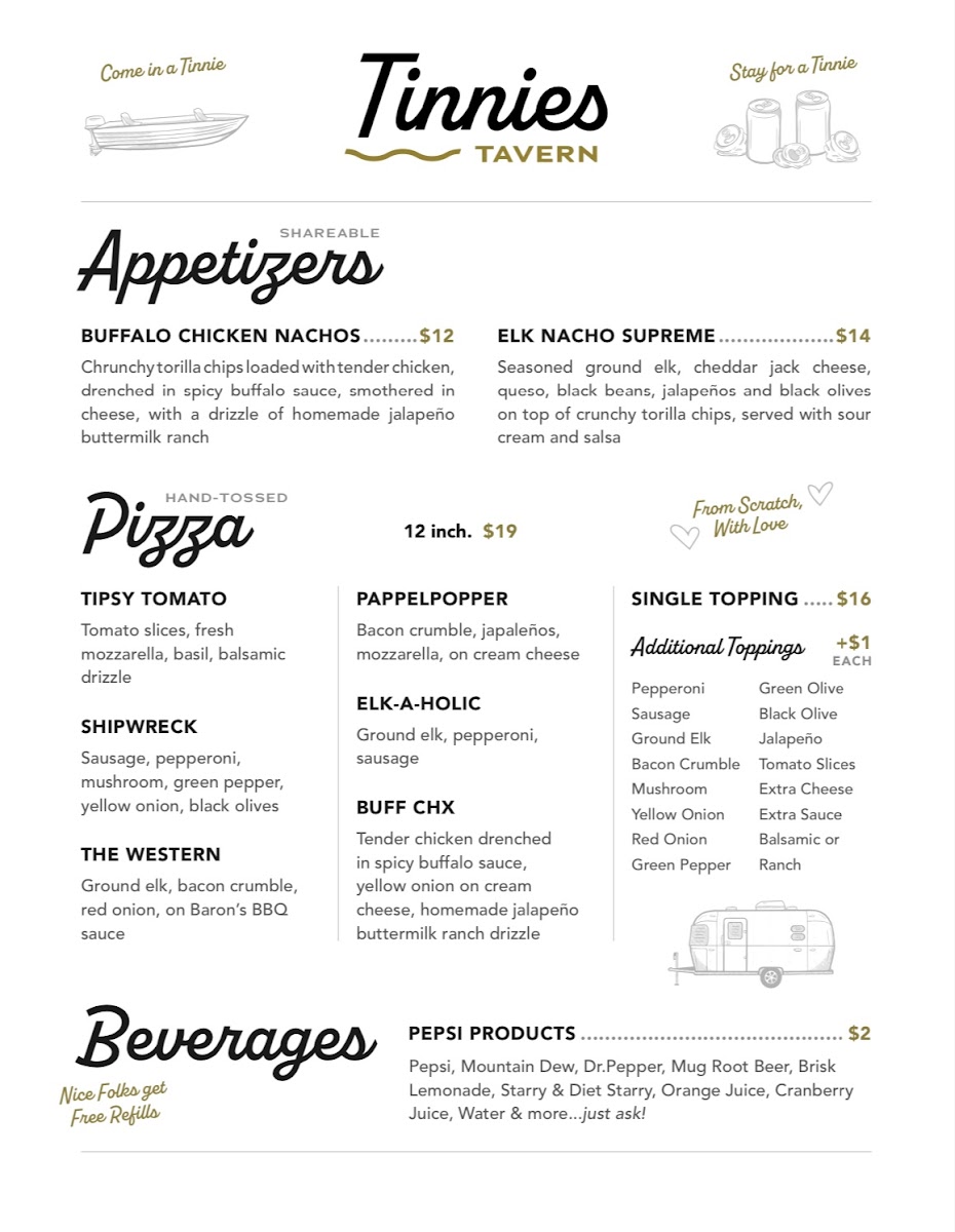 Tinnies Tavern at Pappelbusch Campground Photo Menu 1