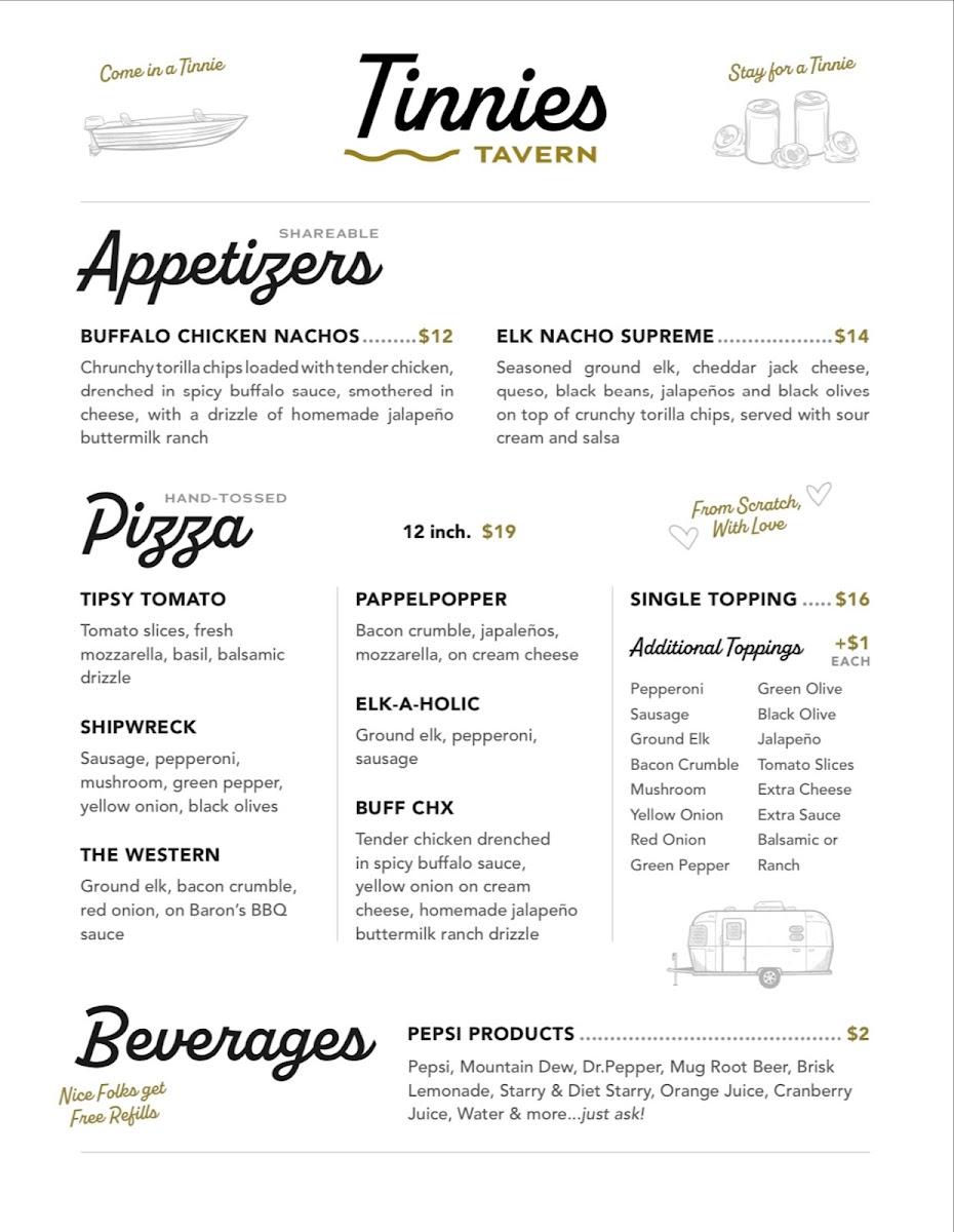 Tinnies Tavern at Pappelbusch Campground Photo Menu 2