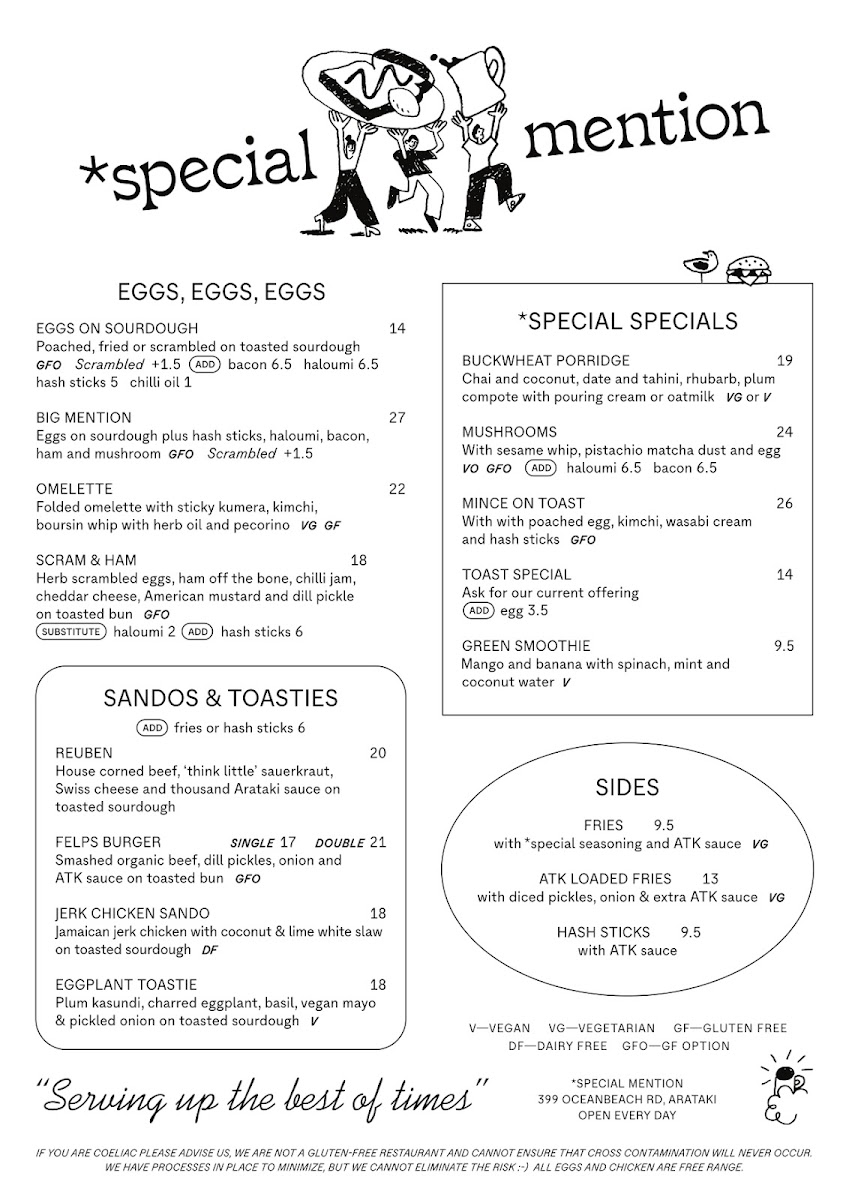 Special mention cafe Photo Menu 2