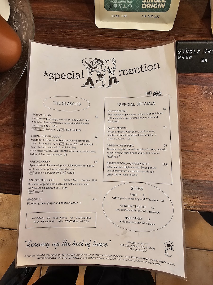 Special mention cafe Photo Menu 3
