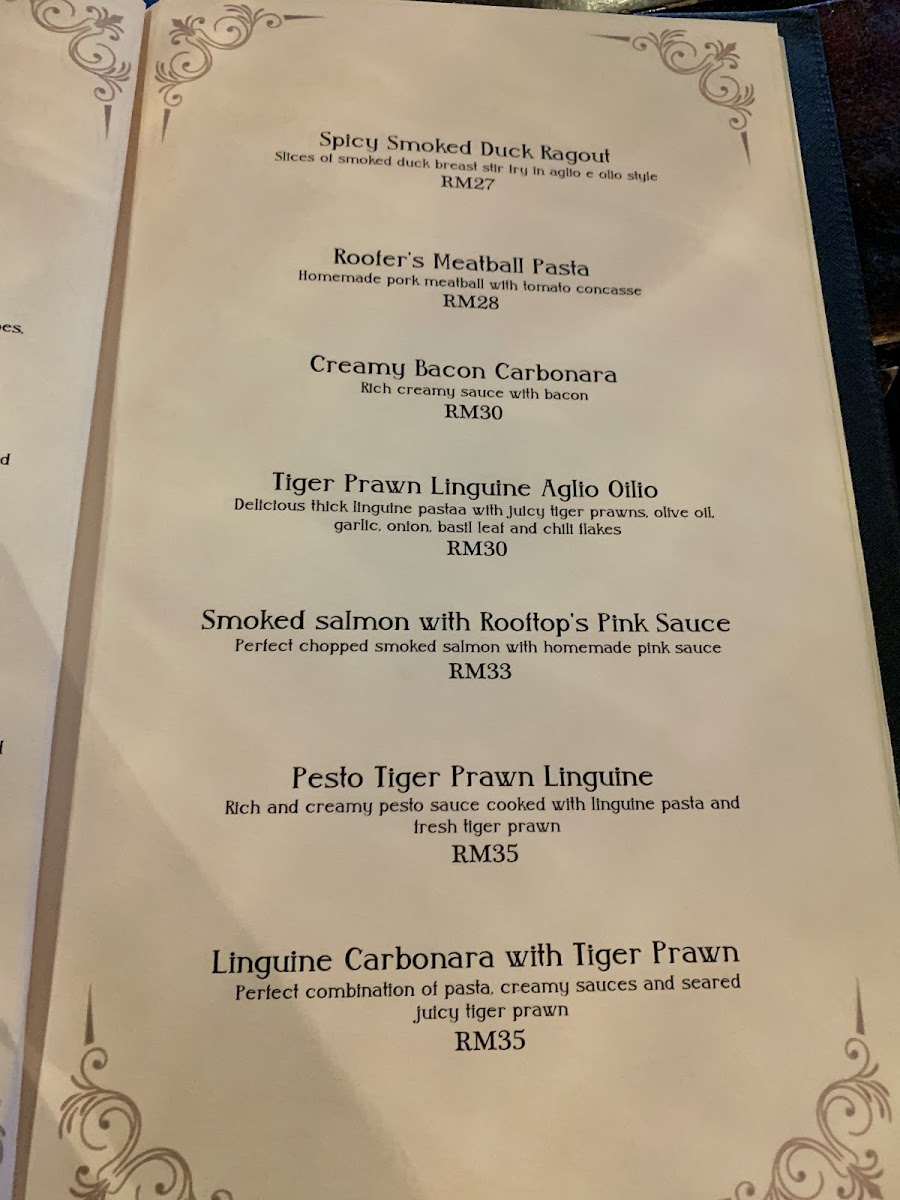 Rooftop Restaurant and Bar Photo Menu 8