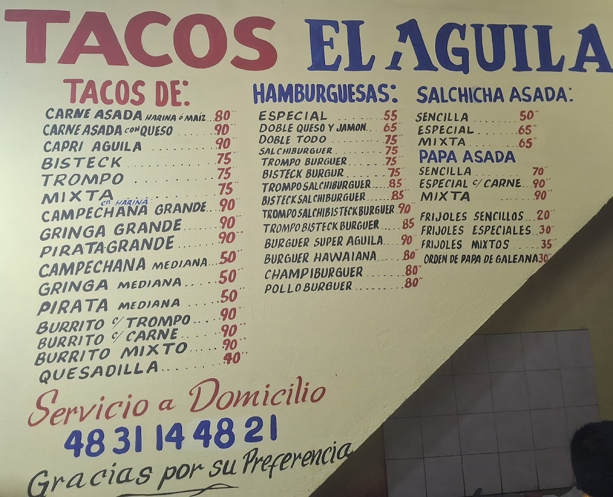 Tacos 'El Aguila' Photo Menu 2