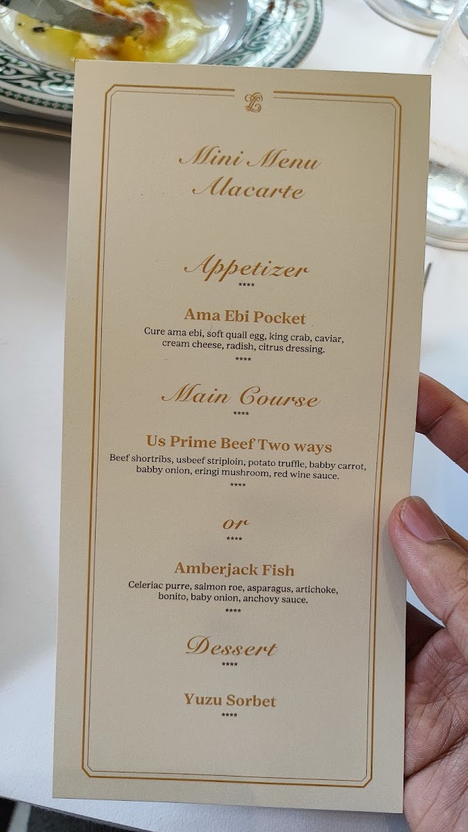 Lenore Exquisite Dining Photo Menu 1