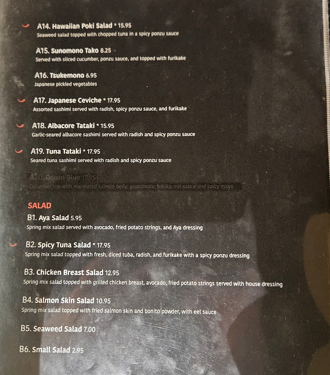 Aya Sushi Photo Menu 7