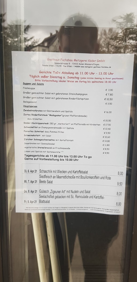 Gasthaus Fuchsbau GmbH Photo Menu 1