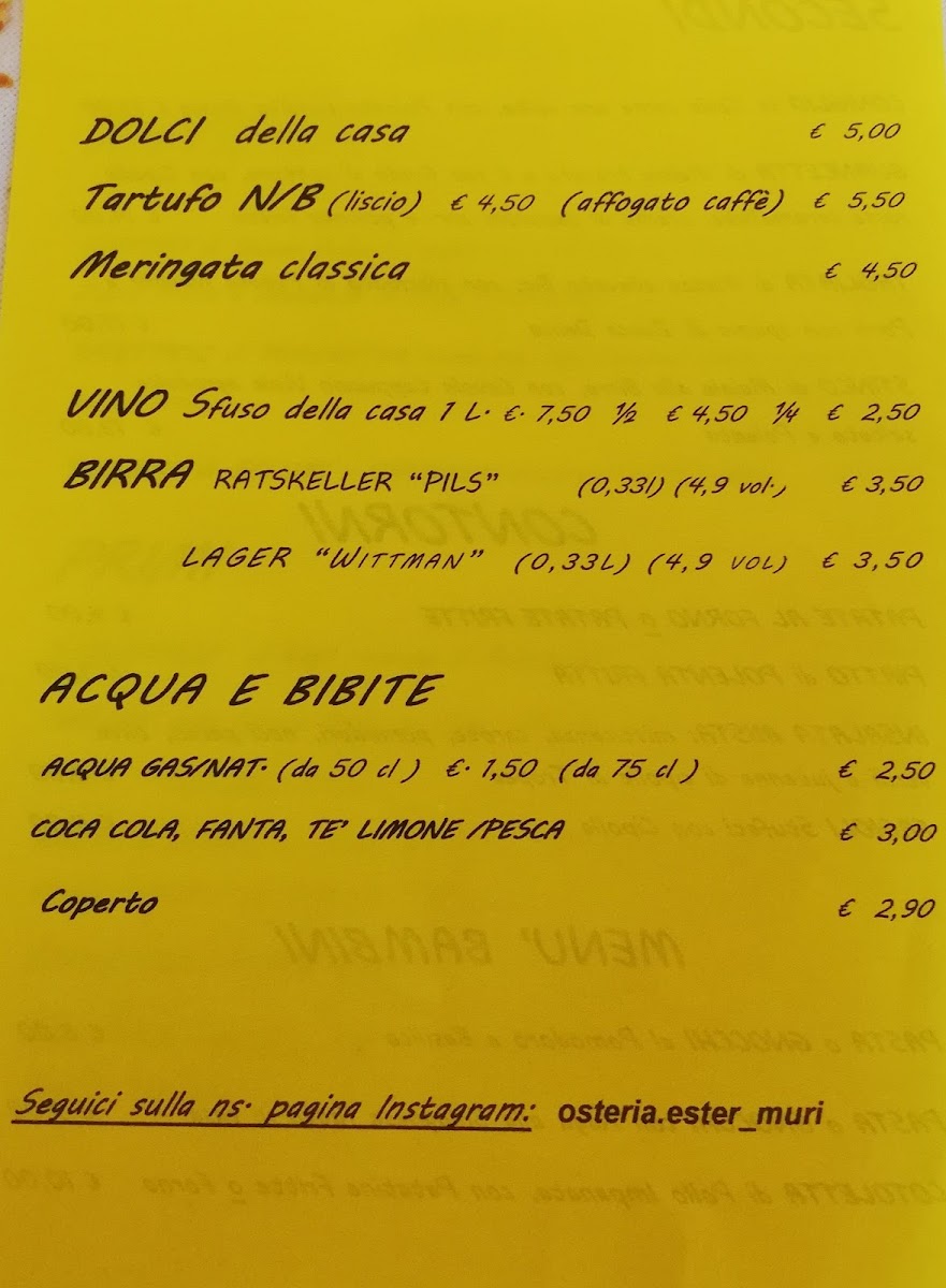 Antica Osteria Ester Muri Photo Menu 2