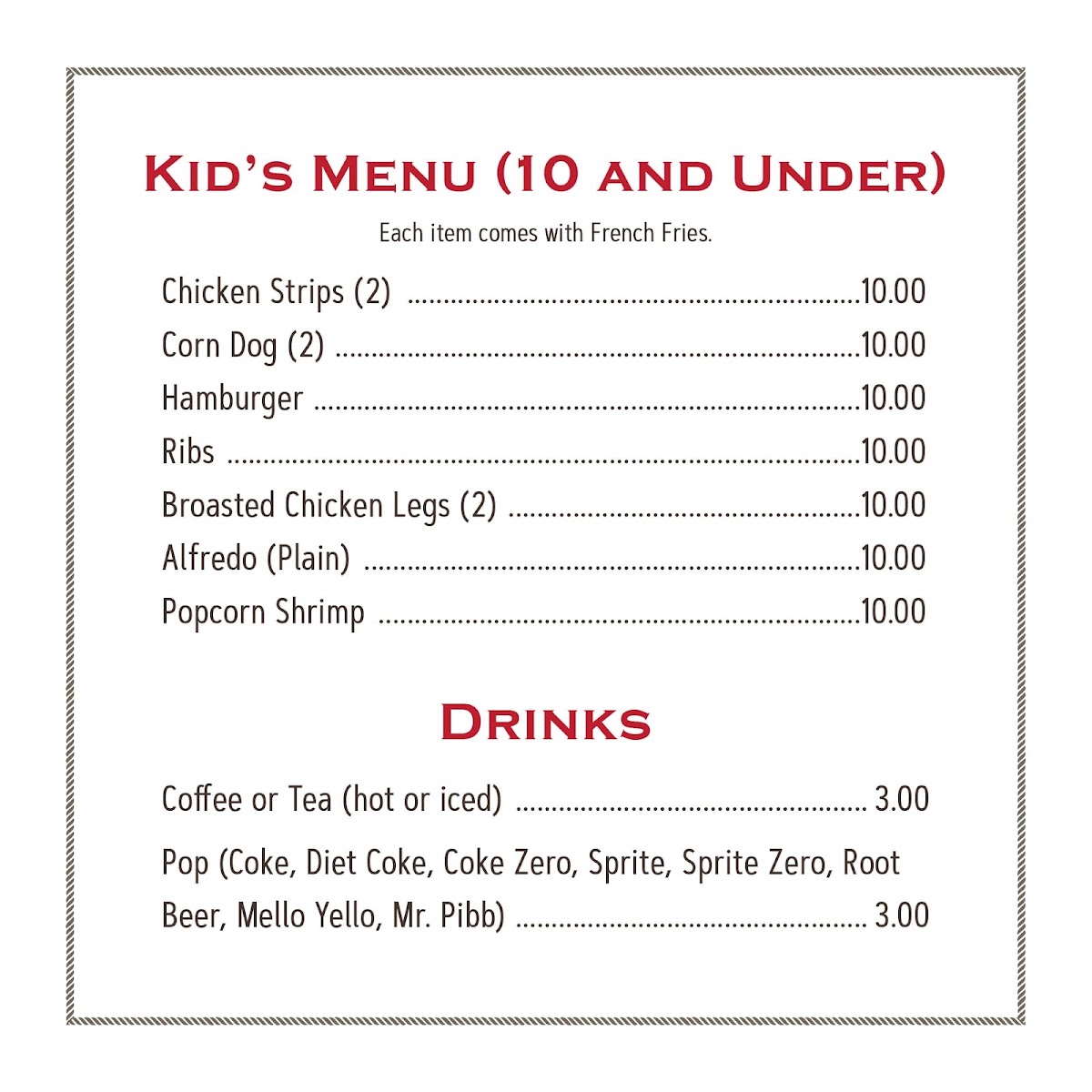 Fireside Steakhouse & Lounge Photo Menu 7