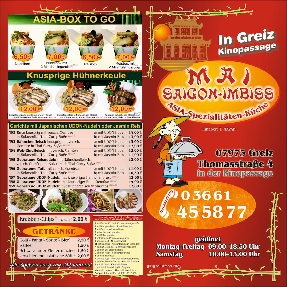 Asia-Imbiss Mai Saigon Photo Menu 2