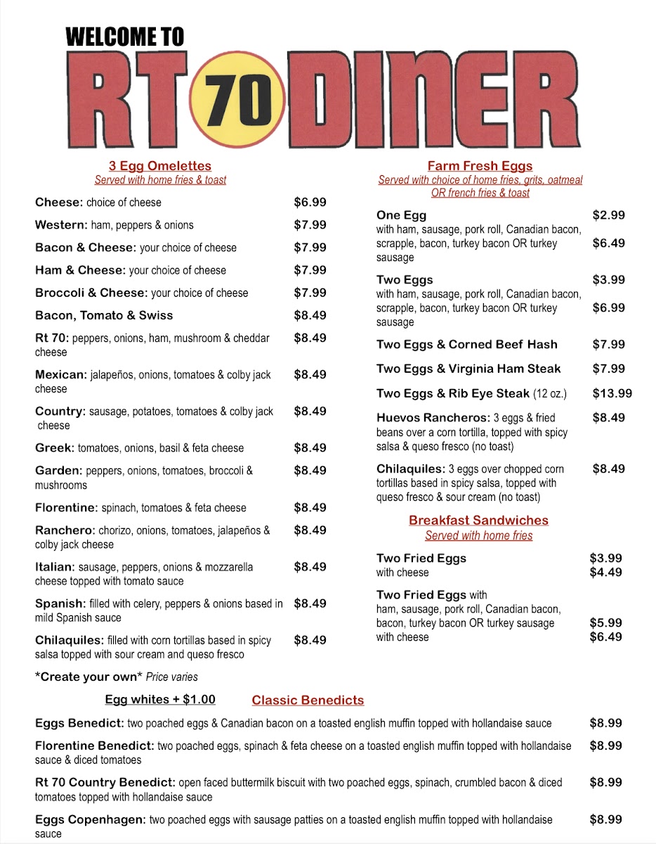 RT 70 Diner Photo Menu 4
