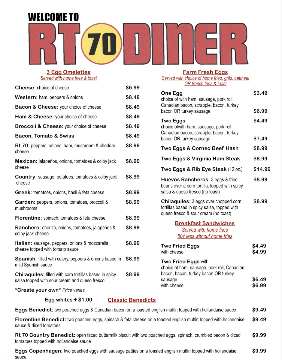 RT 70 Diner Photo Menu 5