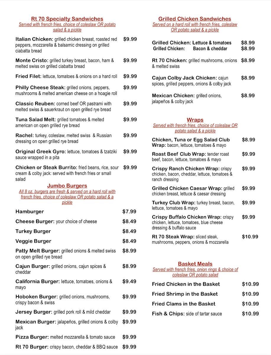 RT 70 Diner Photo Menu 8