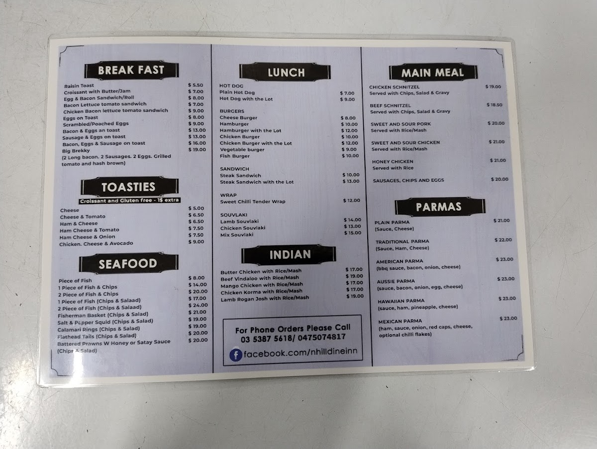 Nhill Dine Inn Photo Menu 4