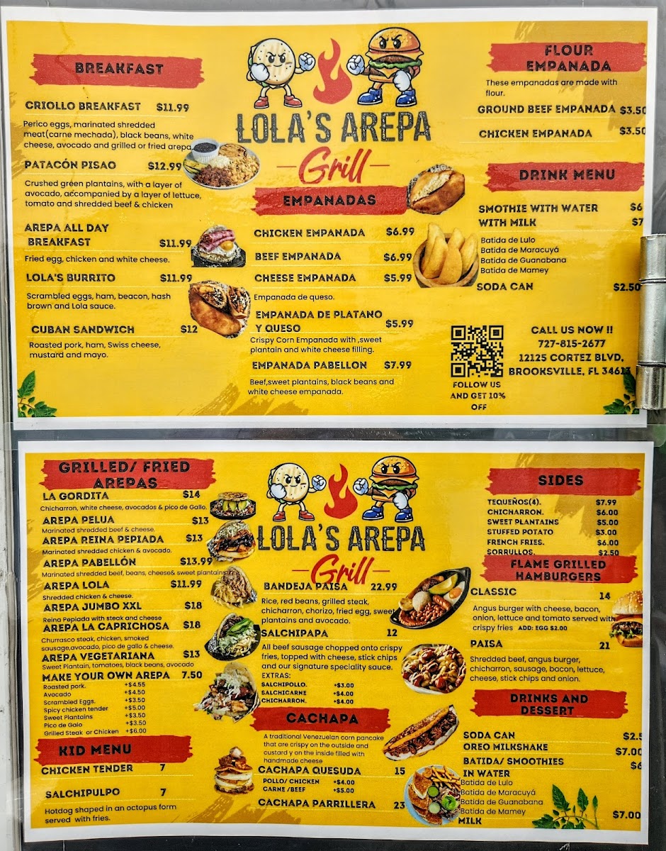 Lola’s Arepa Grill Photo Menu 4