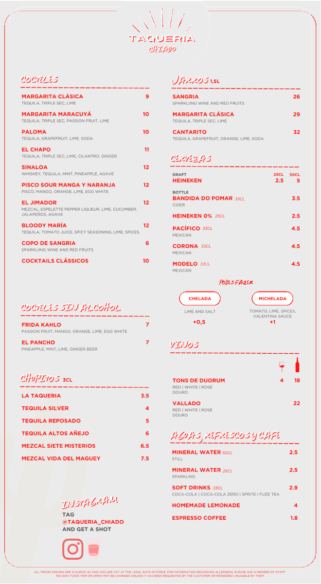 Taqueria do Chiado Photo Menu 2