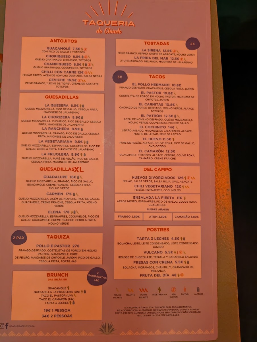 Taqueria do Chiado Photo Menu 5