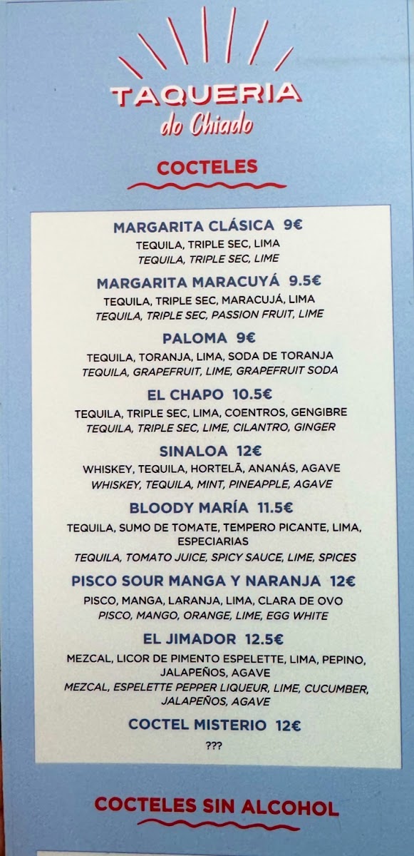 Taqueria do Chiado Photo Menu 9