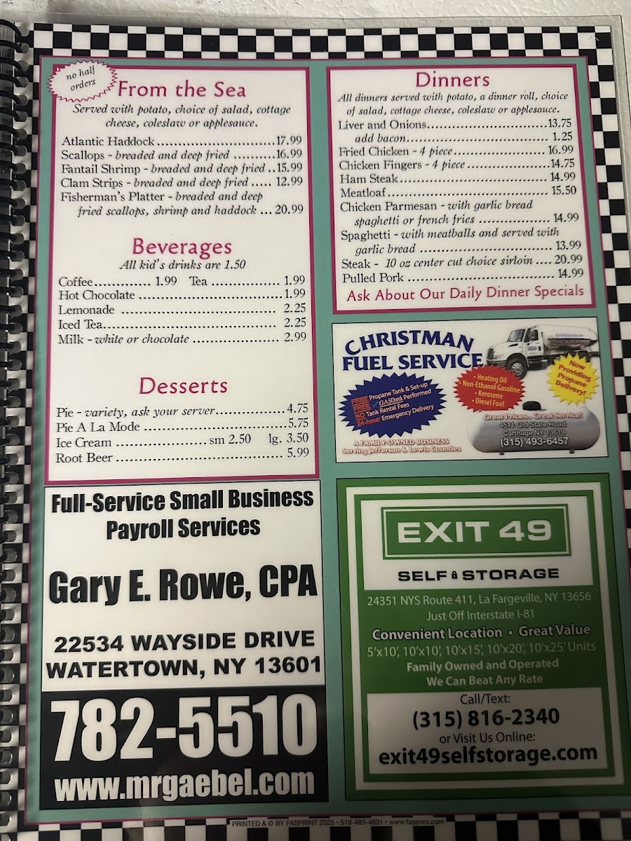 Two Sister’s Diner Photo Menu 3