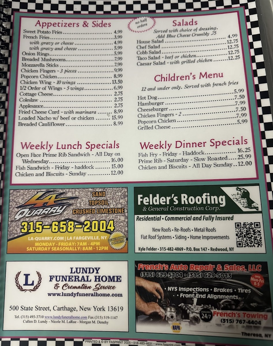 Two Sister’s Diner Photo Menu 4