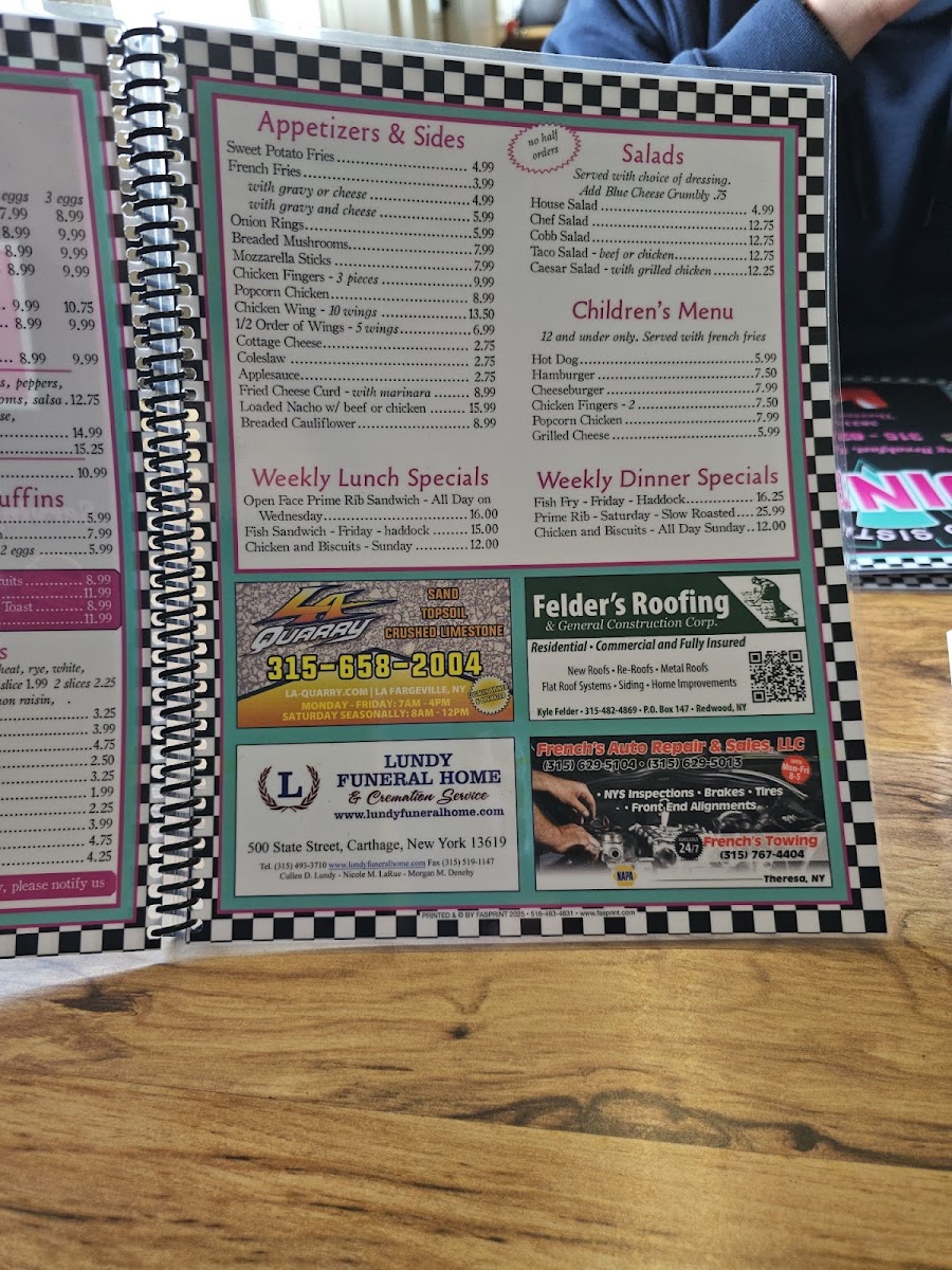 Two Sister’s Diner Photo Menu 5