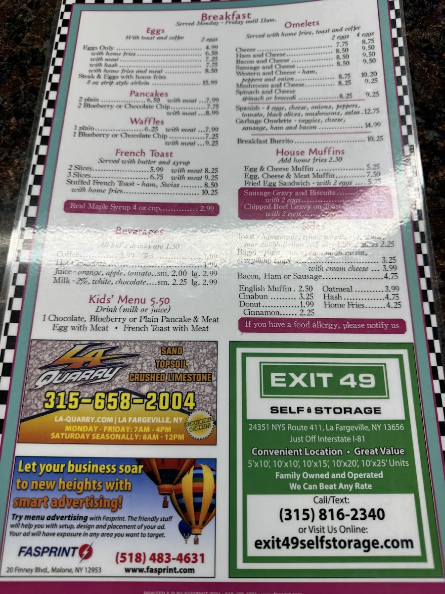 Two Sister’s Diner Photo Menu 9