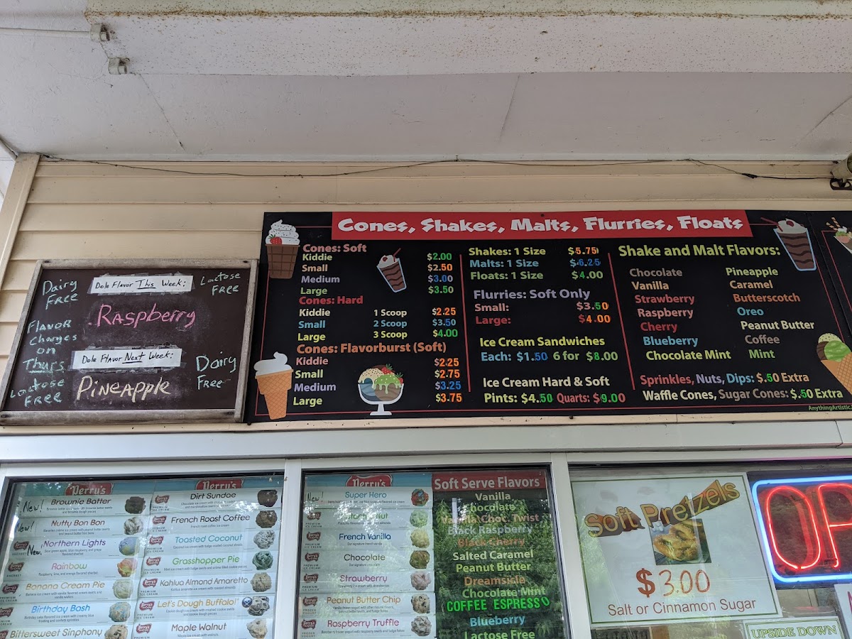 Big Dipper Ice Cream Photo Menu 1