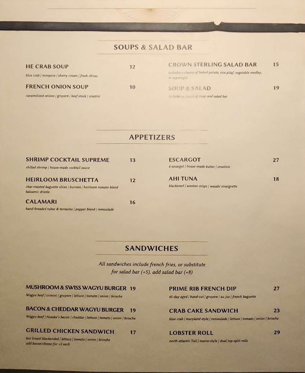 The Crown's Ember Photo Menu 1