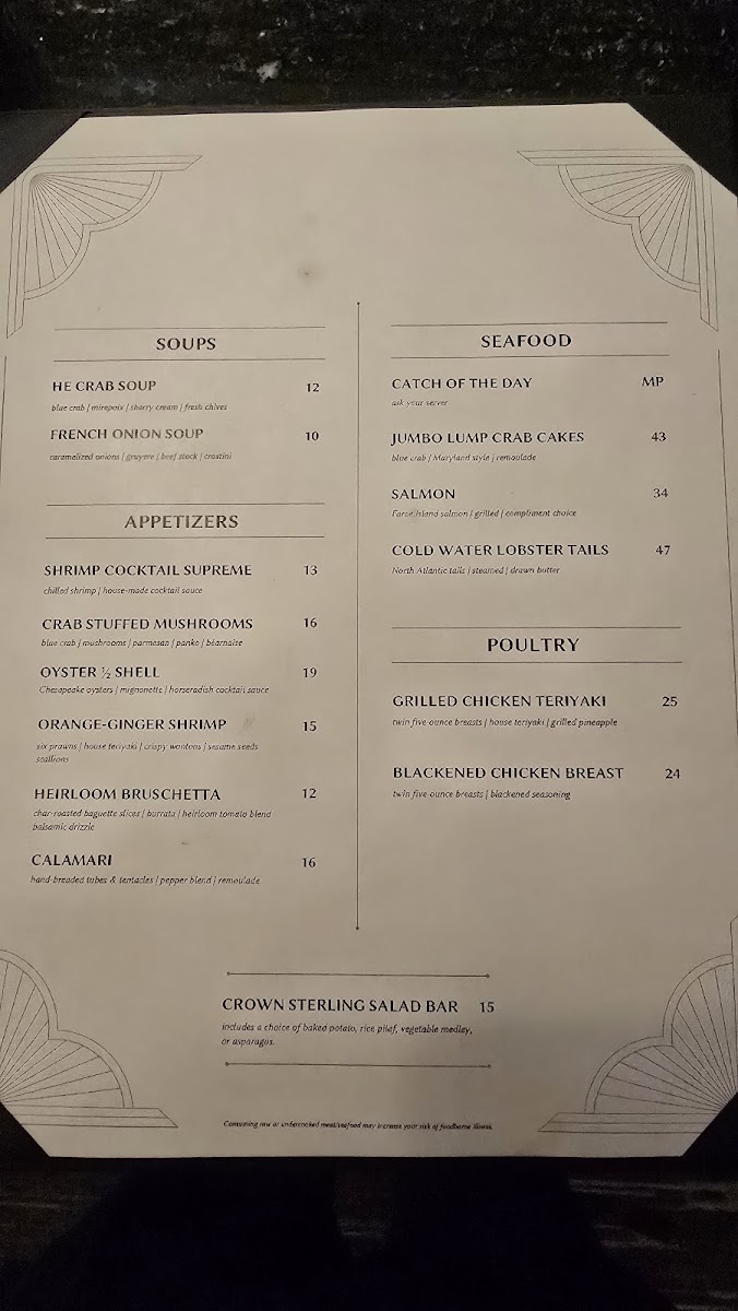 The Crown's Ember Photo Menu 2