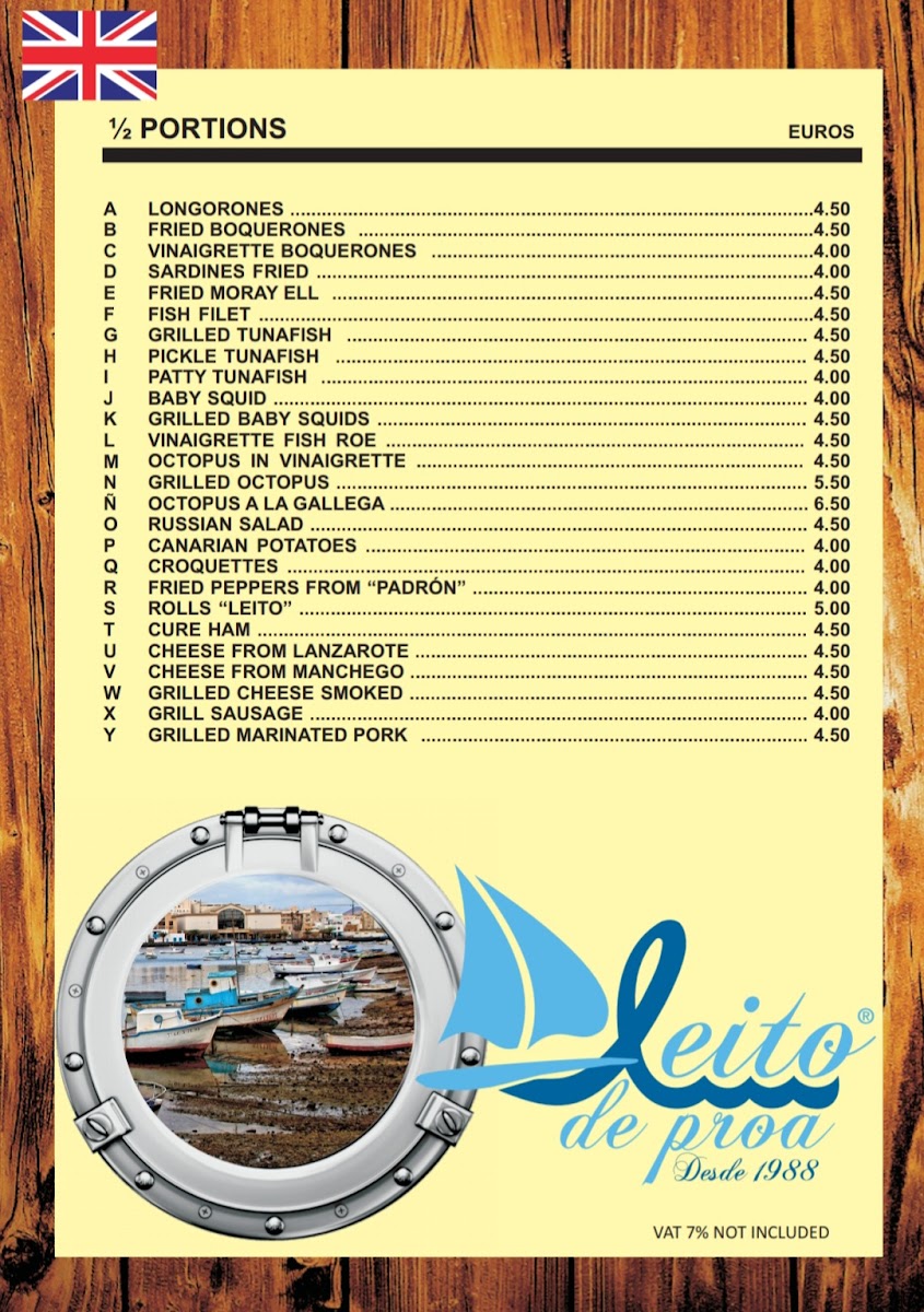 El Leito De Proa Photo Menu 7