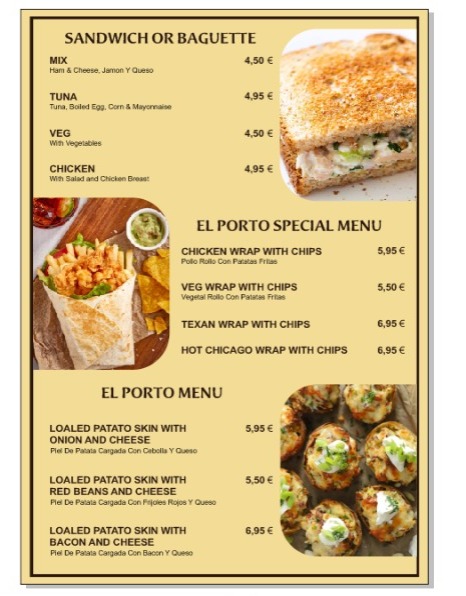 El porto Photo Menu 4