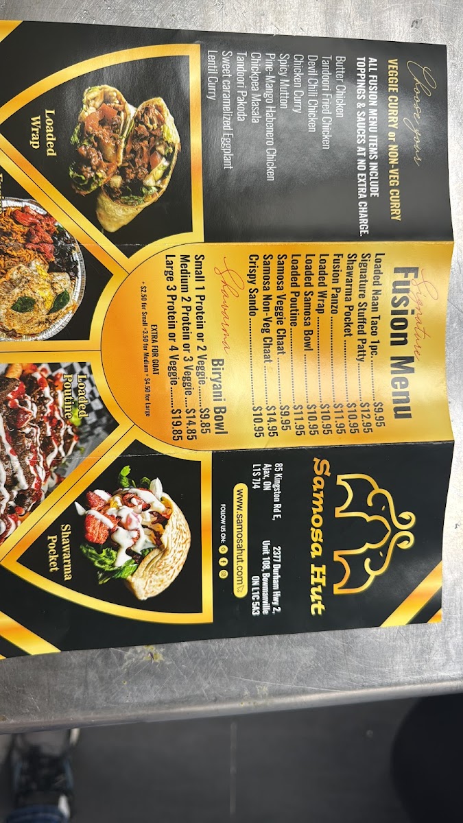 Samosa Hut Bowmanville Photo Menu 5