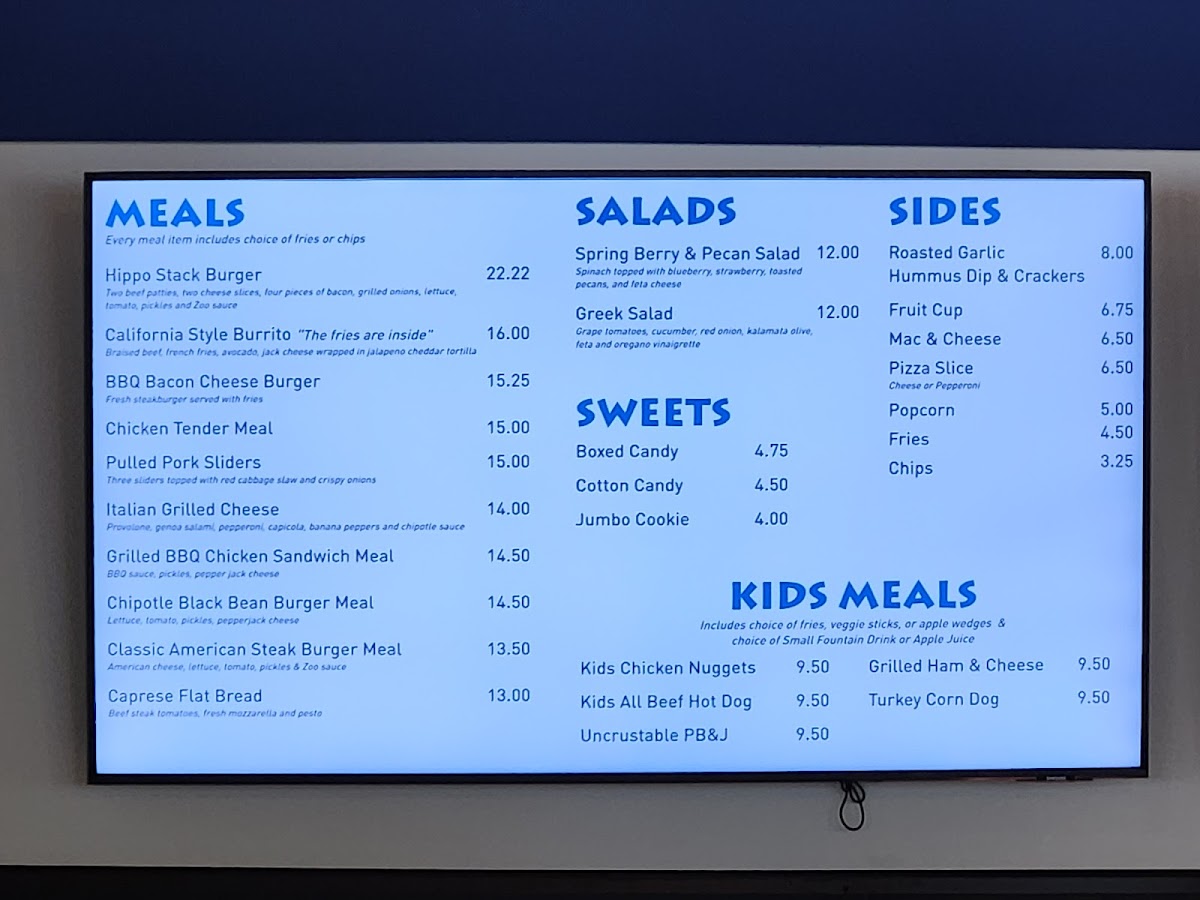Tuxedo Grill Photo Menu 1