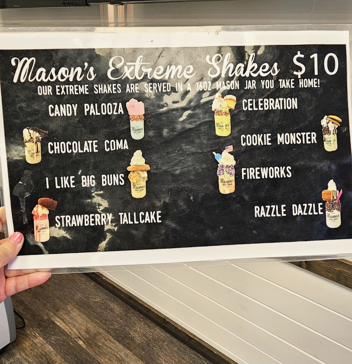 Mason's Sweet Shoppe Photo Menu 1
