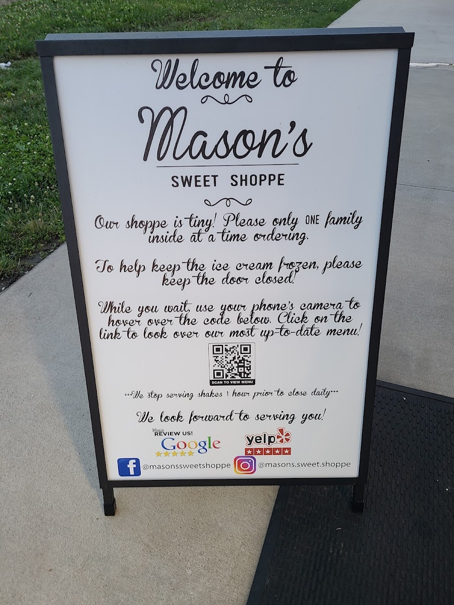 Mason's Sweet Shoppe Photo Menu 7