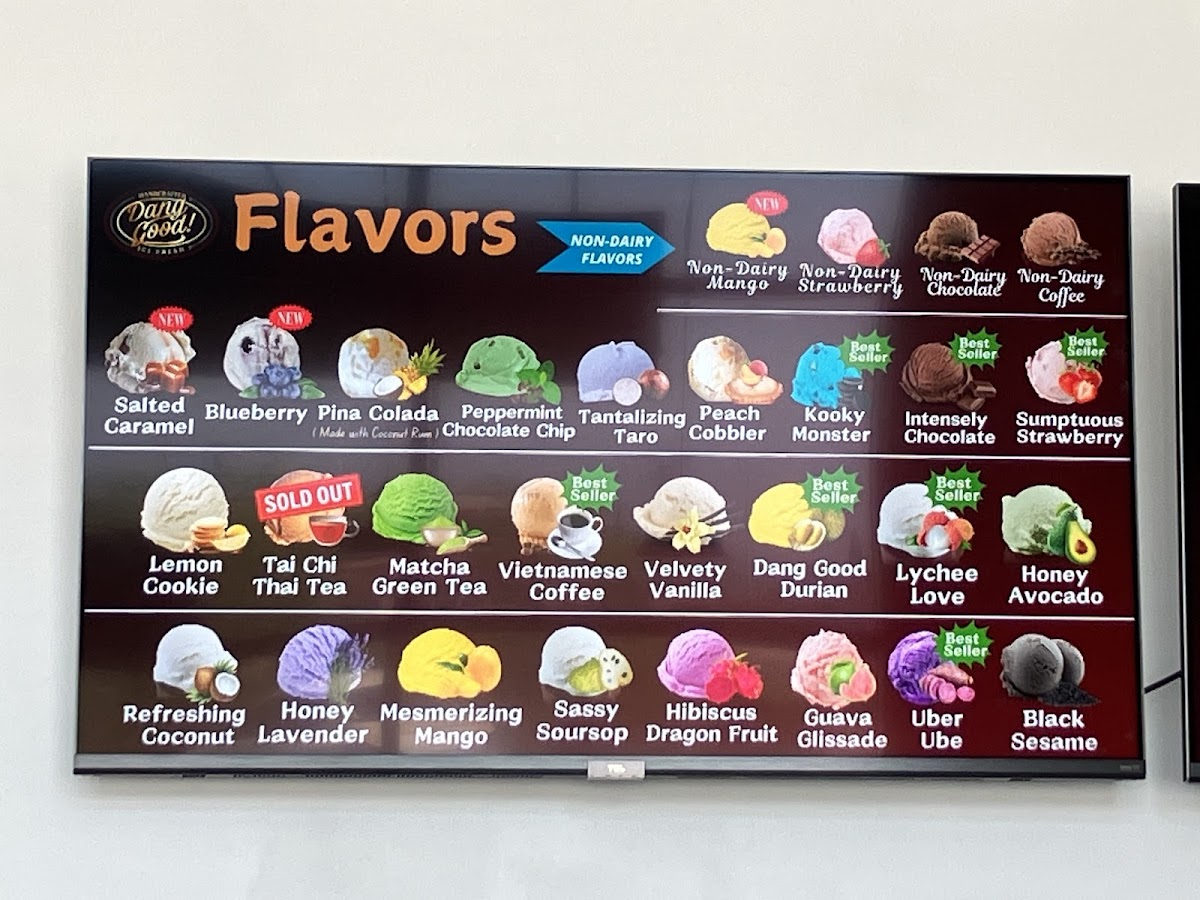 Dang Good Ice Cream Photo Menu 10