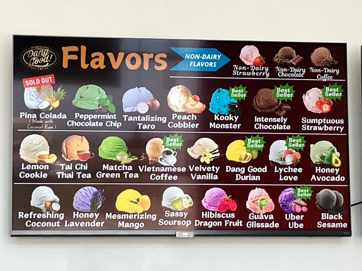 Dang Good Ice Cream Photo Menu 4
